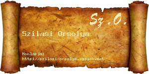 Szilasi Orsolya névjegykártya